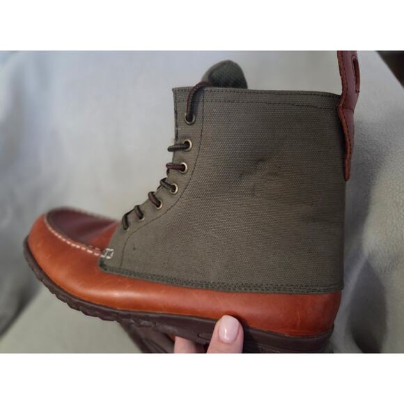 New PSYBERIA Sz 10 Hiker Winter Boots Men Waterproof Leather Canvas Sherp - Picture 7 of 8